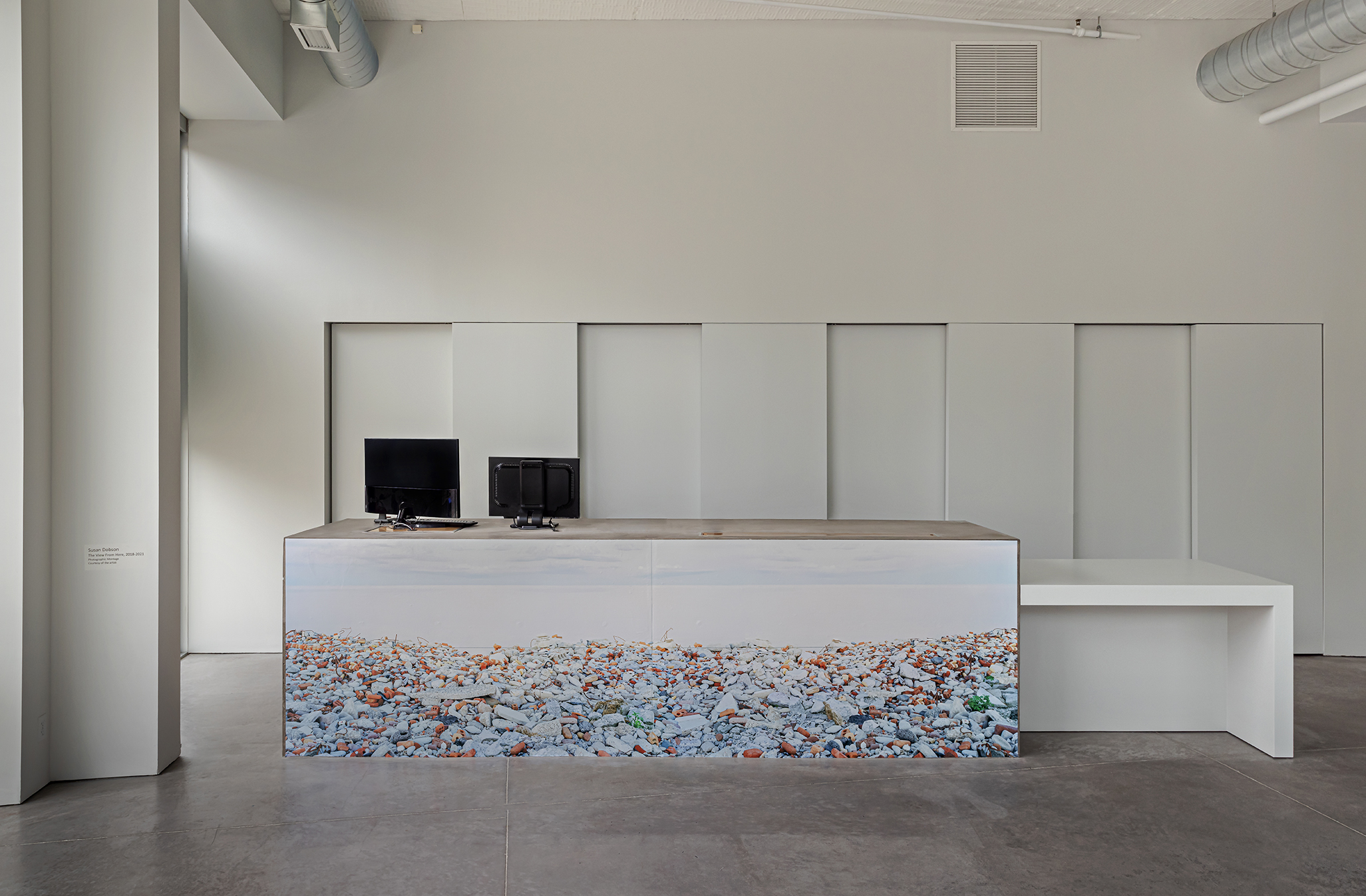 Focus Finder Exhibition Lobby vinyl, Susan Dobson Photograph