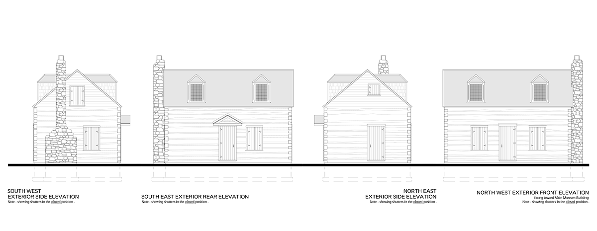 Architect drawings of Canatara Cabin Exterior