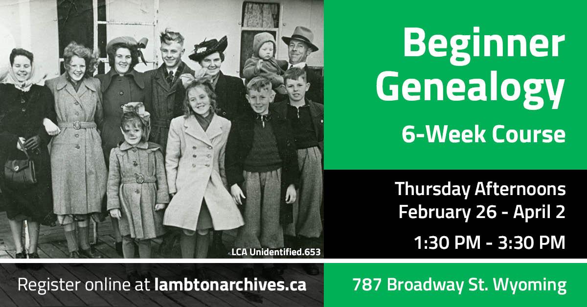 Beginner genealogy workshop promotional image