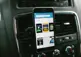 Phone on a dashboard.